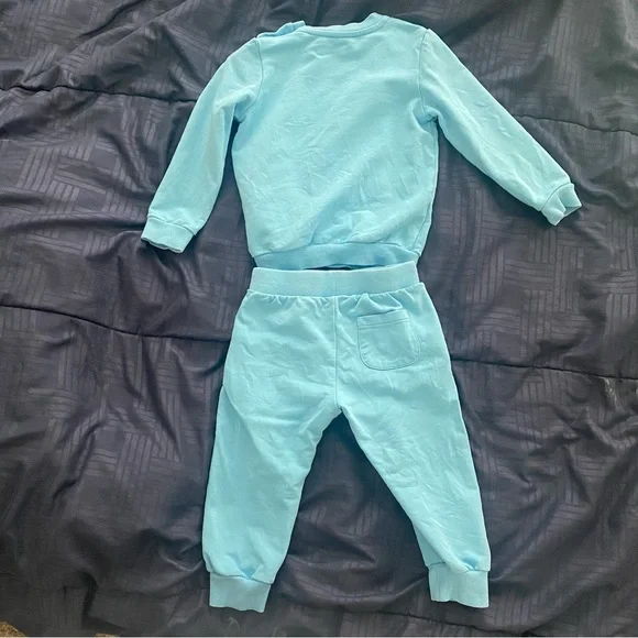 Moschino Baby Blue Two-Piece Teddy Bear Print Size 12-18 Months